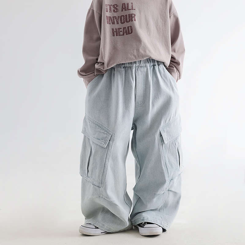 Toddler Boy Big Pocket Blue Pants