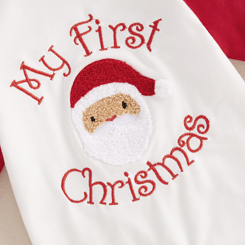 Baby & MY FIRST CHRISTMAS Crew Neck Romper 