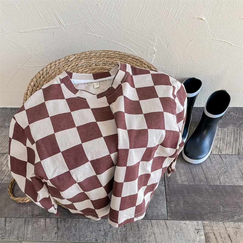 Toddler Checkerboard Long-Sleeved T-shirt