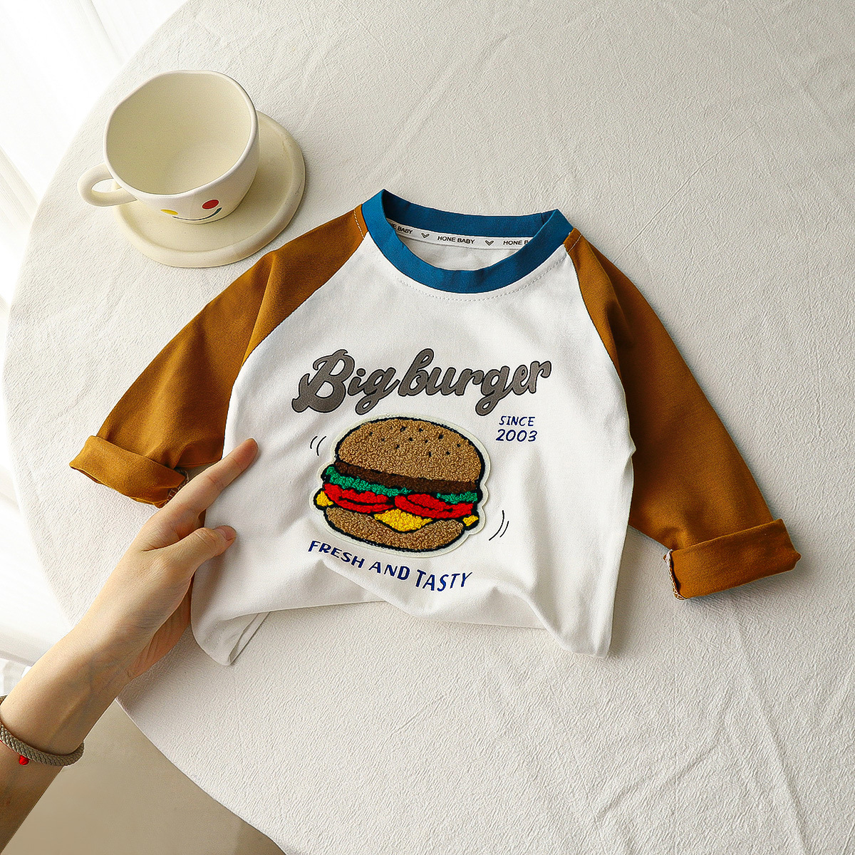 Boy Contrast Color Patchwork T-shirt