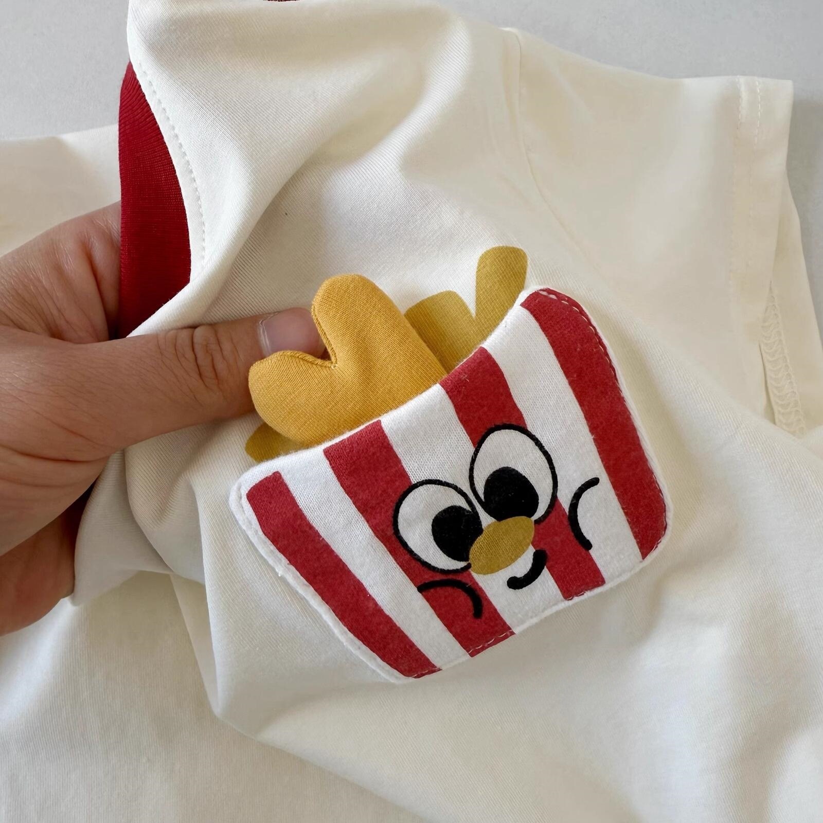 Boy 3D Fries Smile Face T-shirt