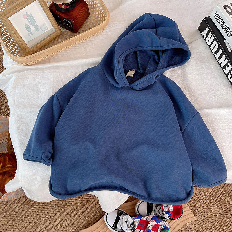 Baby Toddler Boy Blue Hooded Sweatshirt