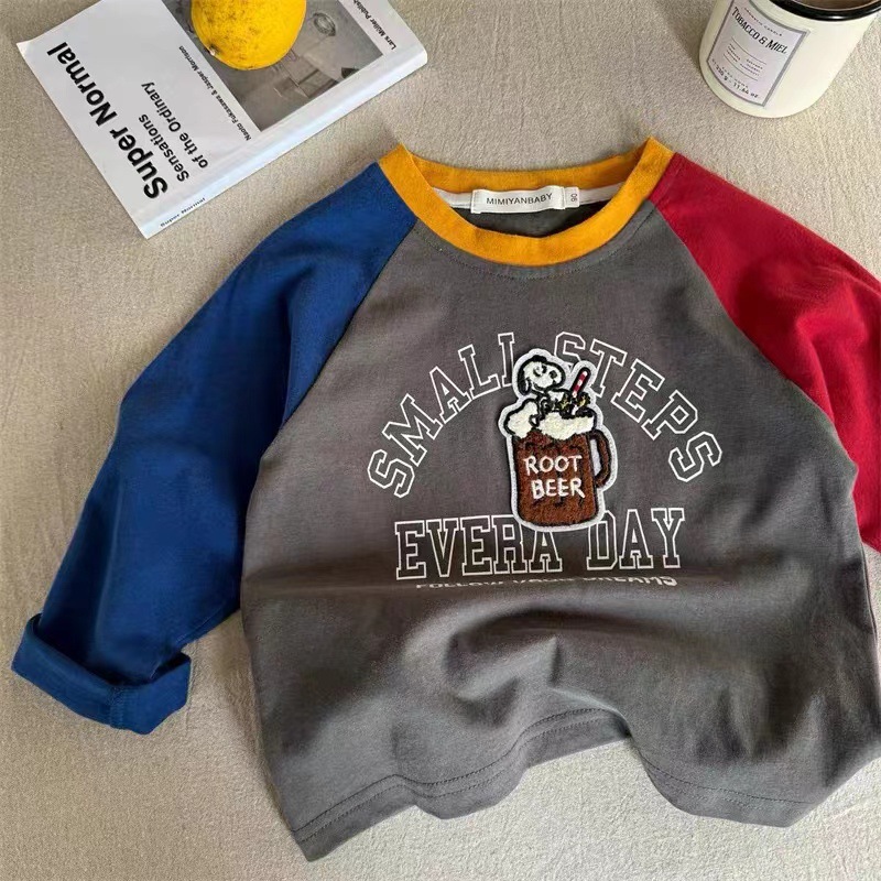 Toddler Pizza French Fries Car Embroidery T-Shirt