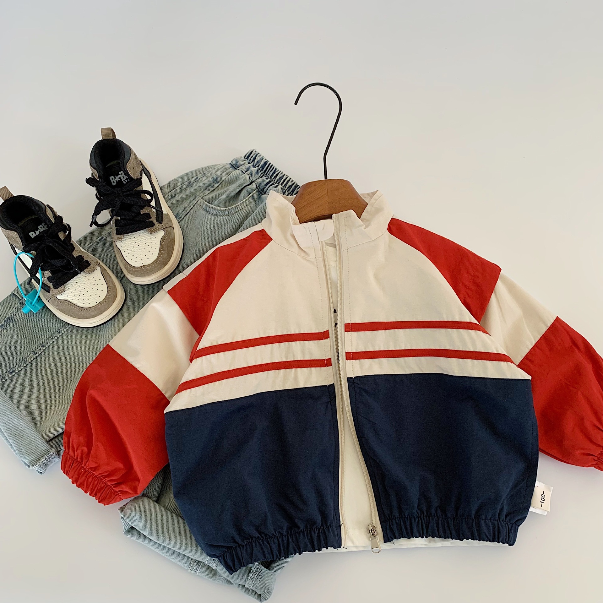 Toddler Stripe Contrast Jacket