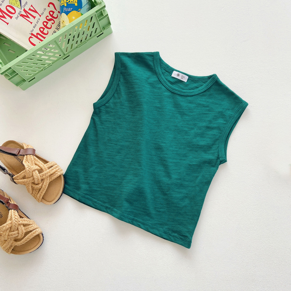 [Copy]Kid Boy Solid Color Loose Shirt