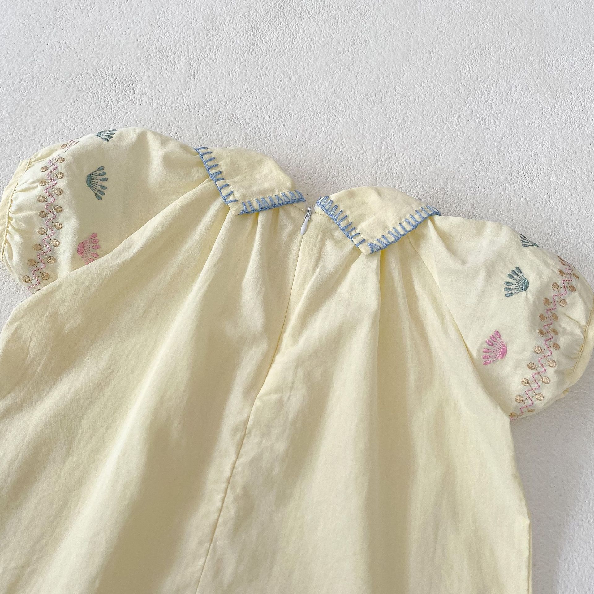 Baby 2-Piece Embroidered Flower Rustic Apricot Set