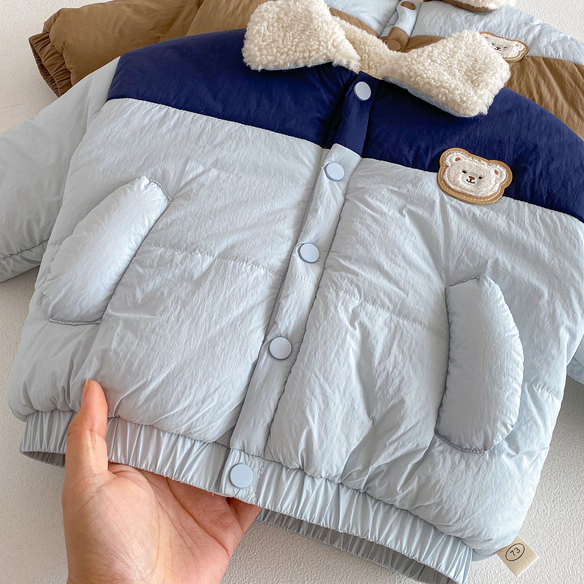 Baby & Kids Bear Colorblock Warm Jacket