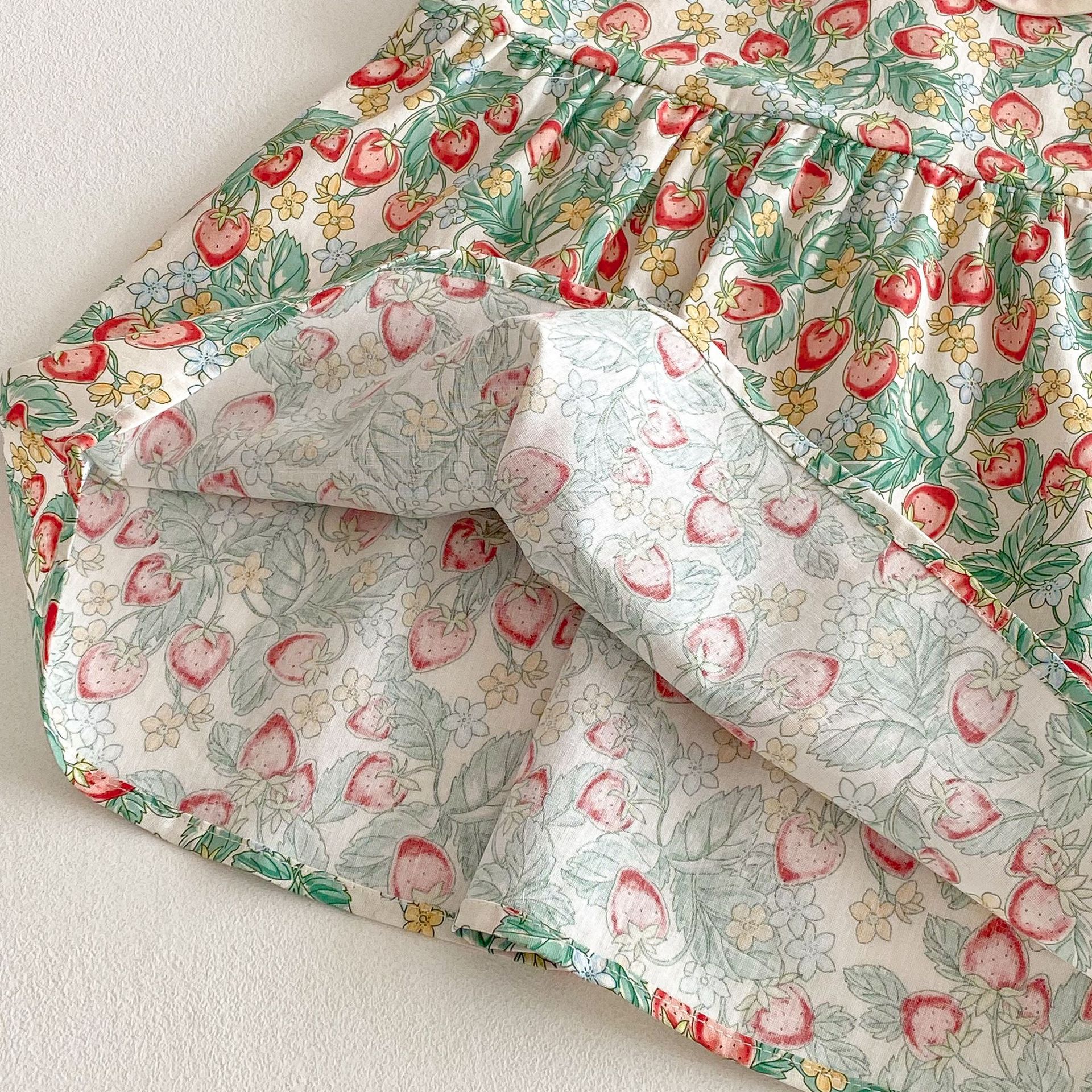 Baby Kid Girls Strawberry Princess Sundress