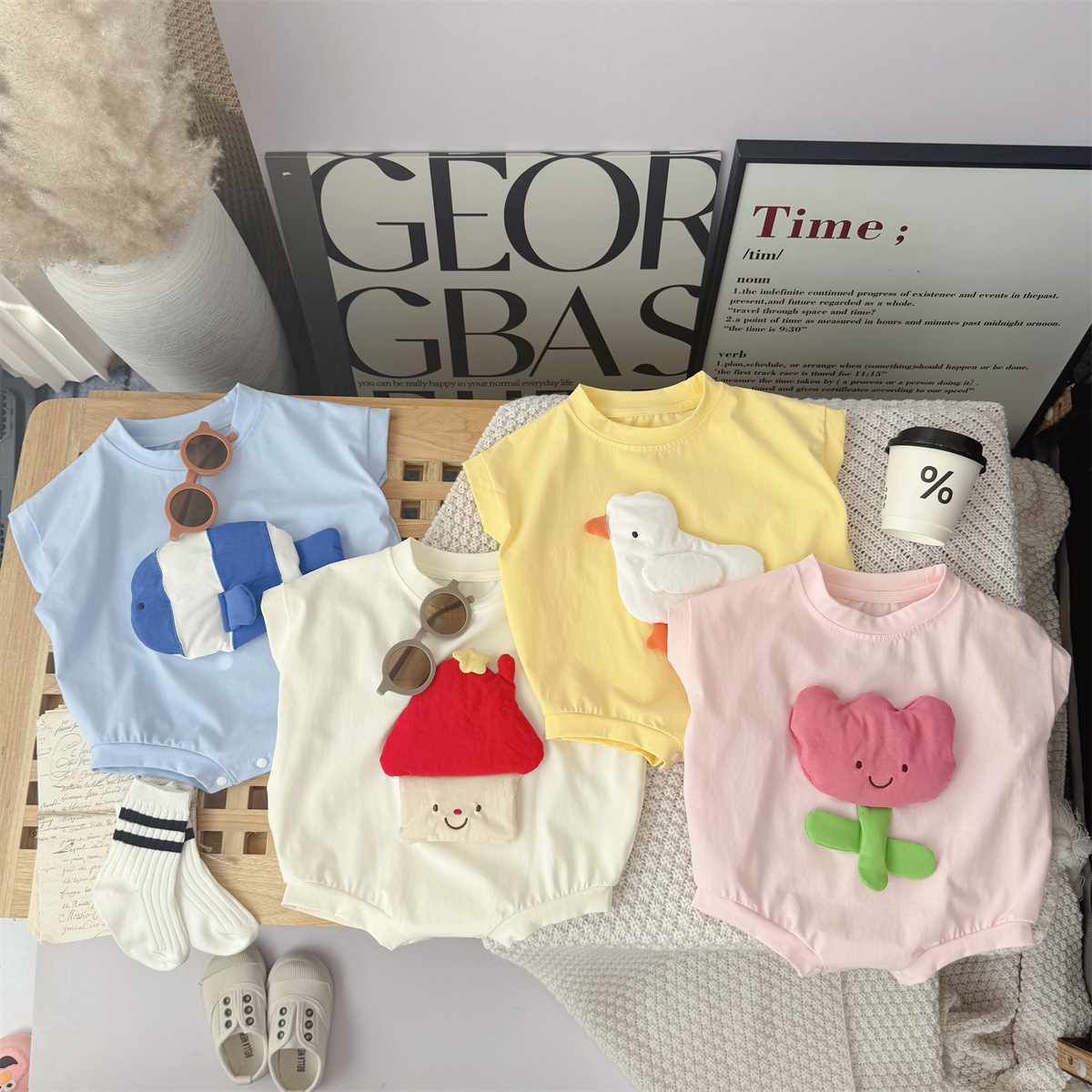 Baby Animal Flower Bodysuit