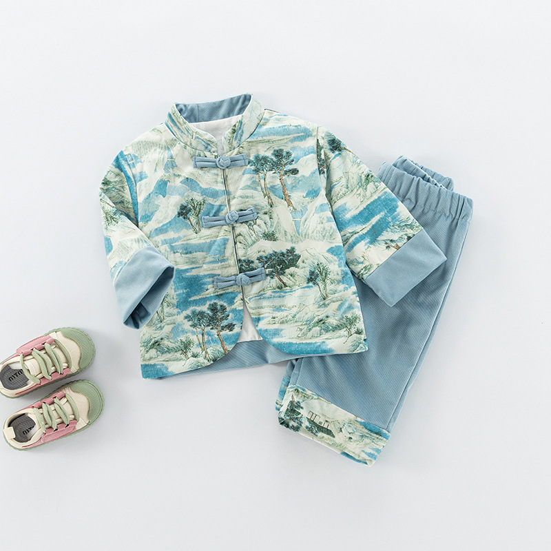 2-Piece Baby Retro Forest Print Set