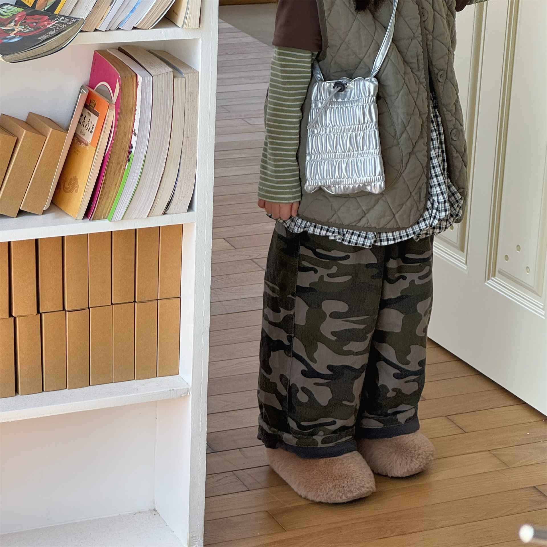 Kids Camo Warm Winter Casual Pants