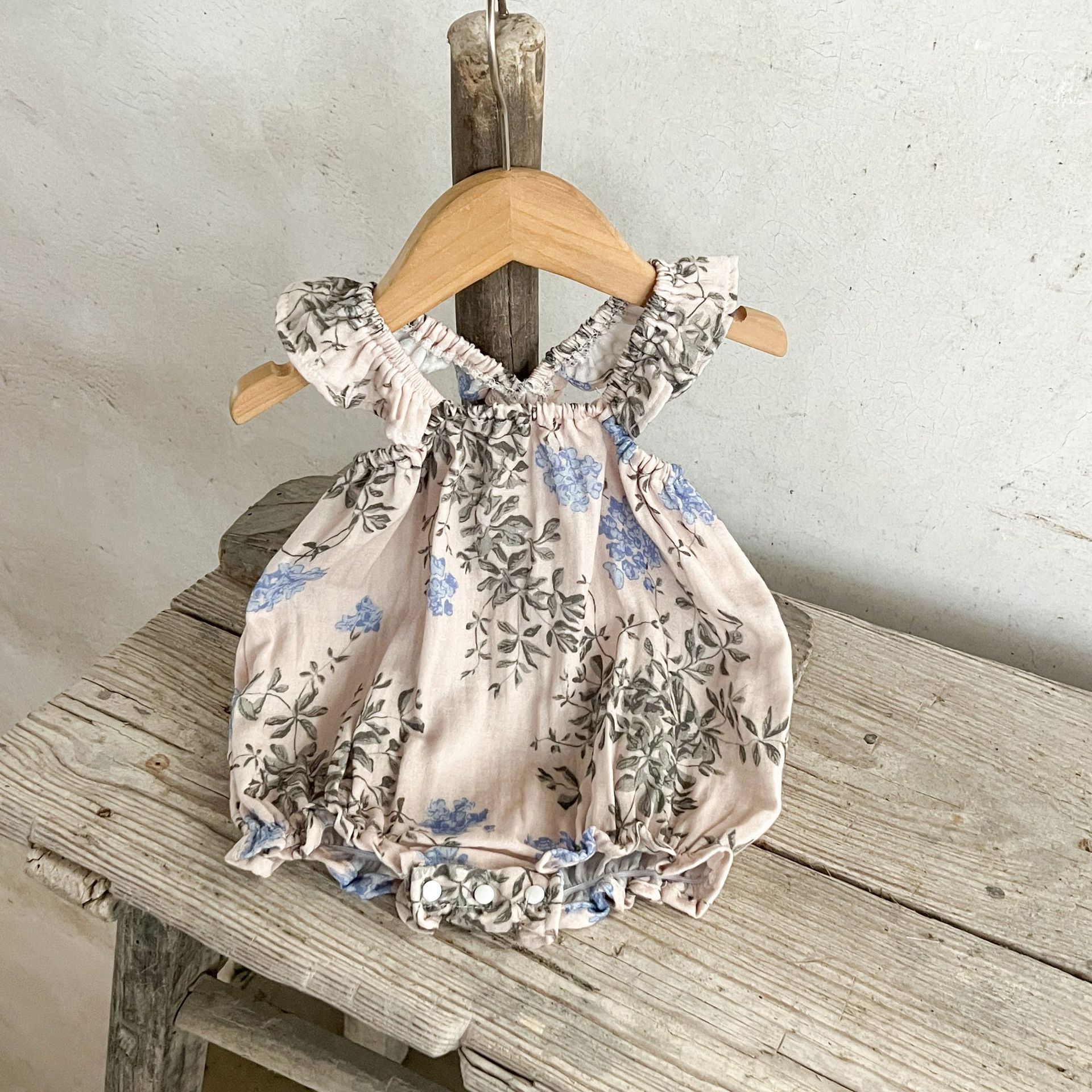 Baby Girl Floral Suspender Suit