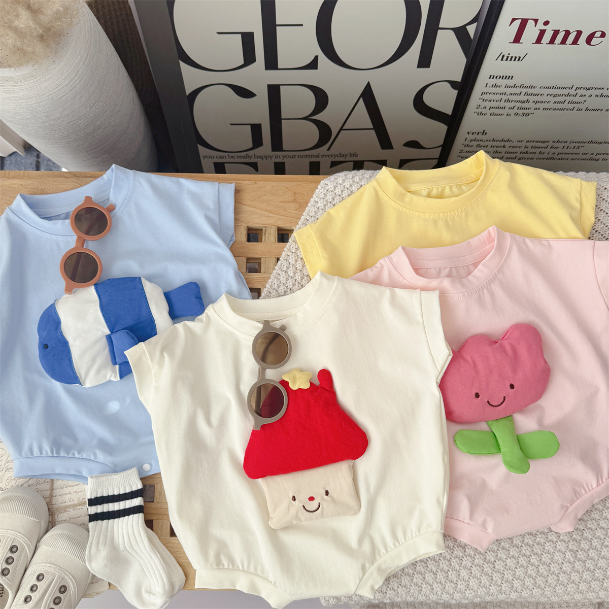 Baby Animal Flower Bodysuit