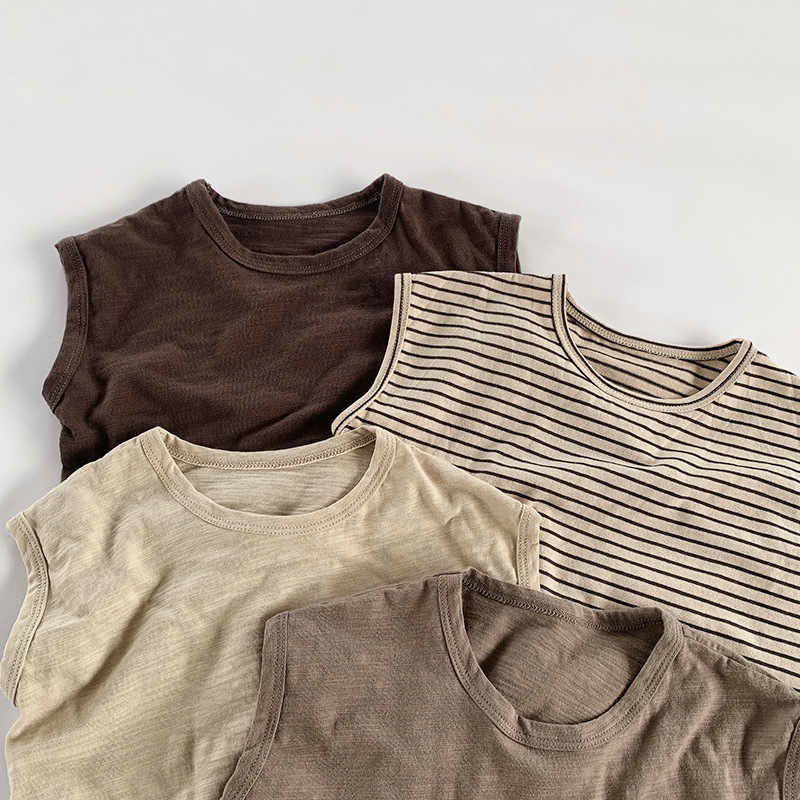 Kid Solid Color and Stripe Tank