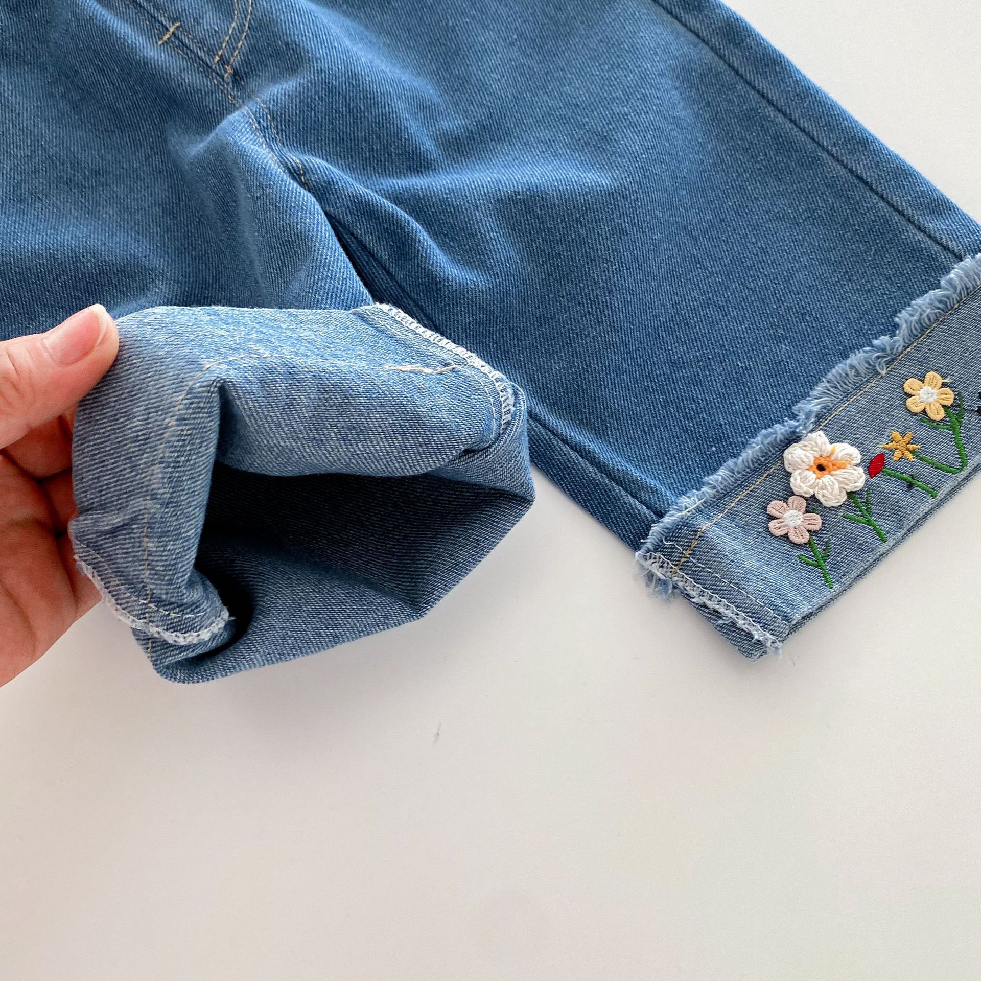 Baby Sweet Flower Chic Denim Pants