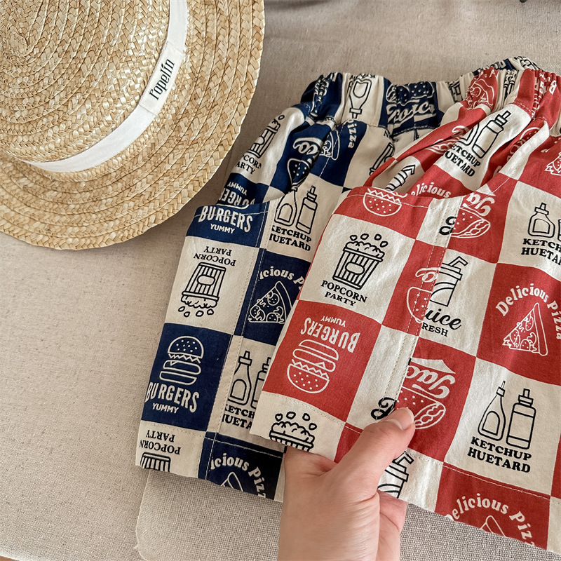 Toddler Food Checkerboard Shorts