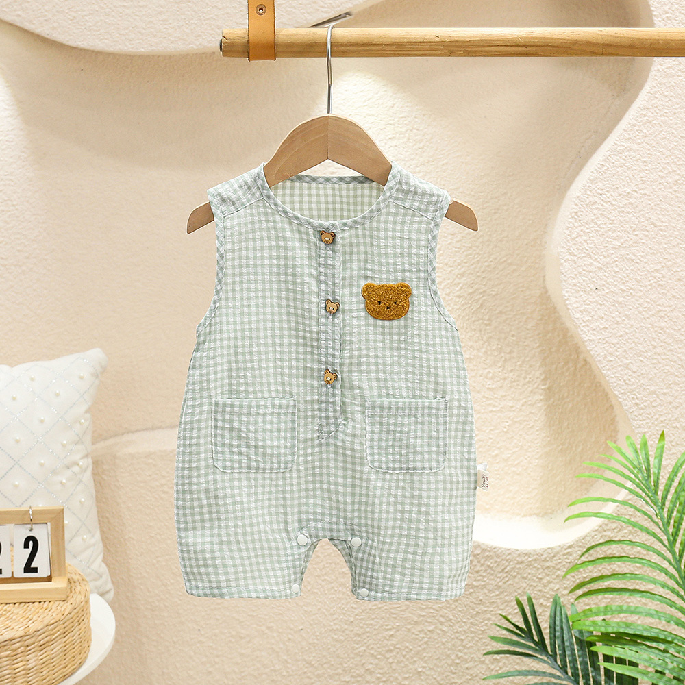 Baby Bear Plaid Romper