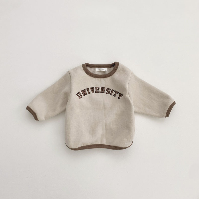 UNIVERSTY Baby Stripe Solid Color Sweatshirt