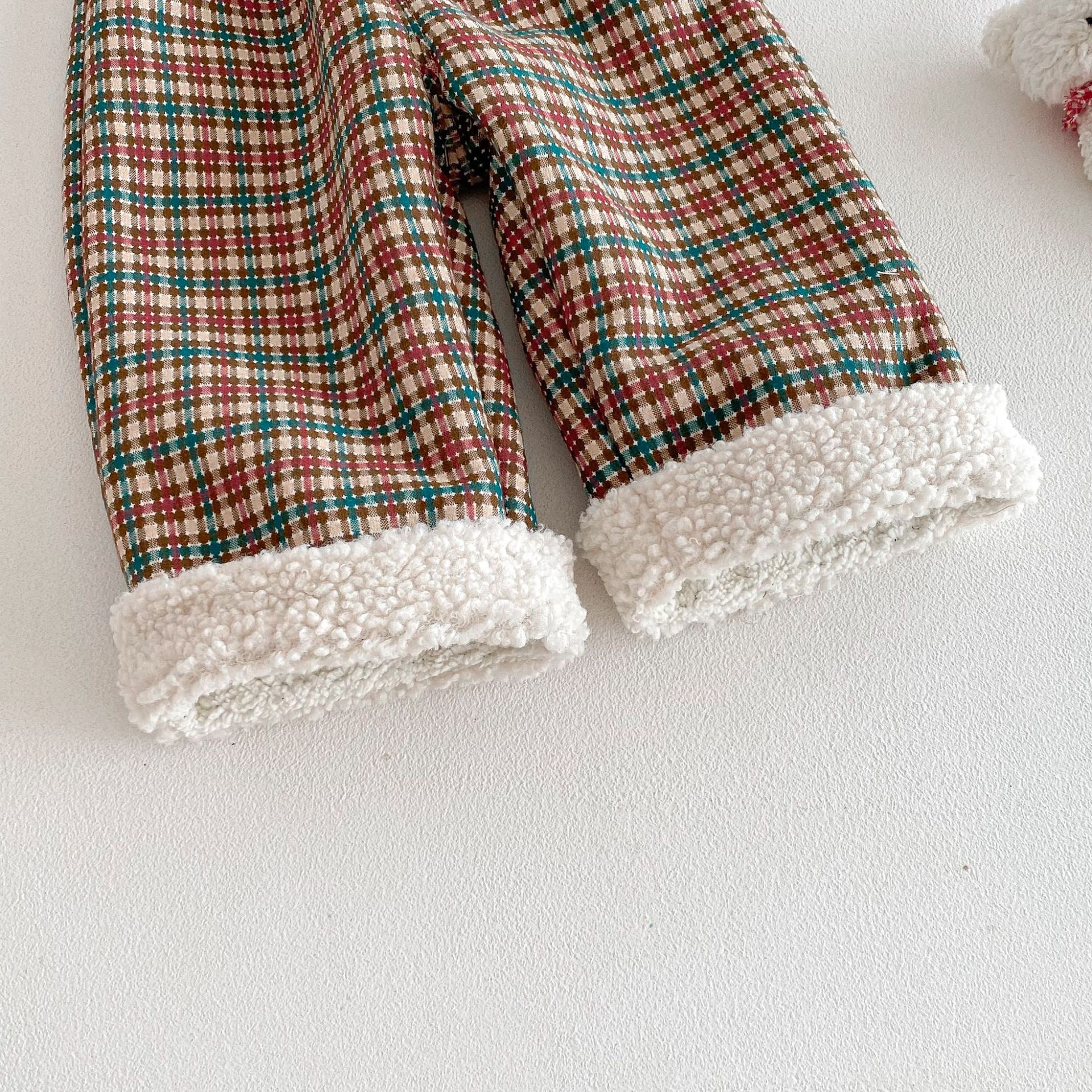Baby Plaid Fleece Lined Pants