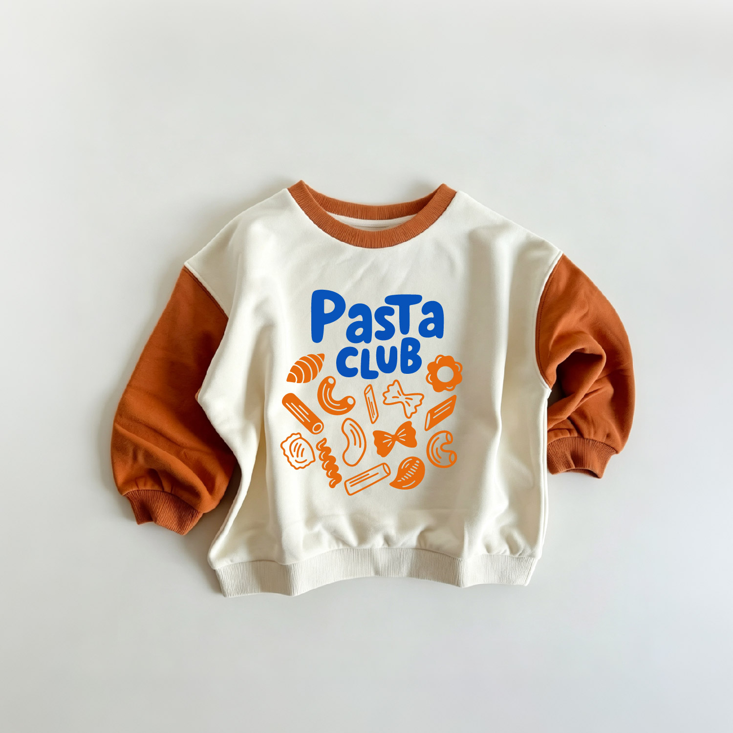 PASTA CLUB Baby & Kids Color Blocking ​​Sleeves Sweatshirt