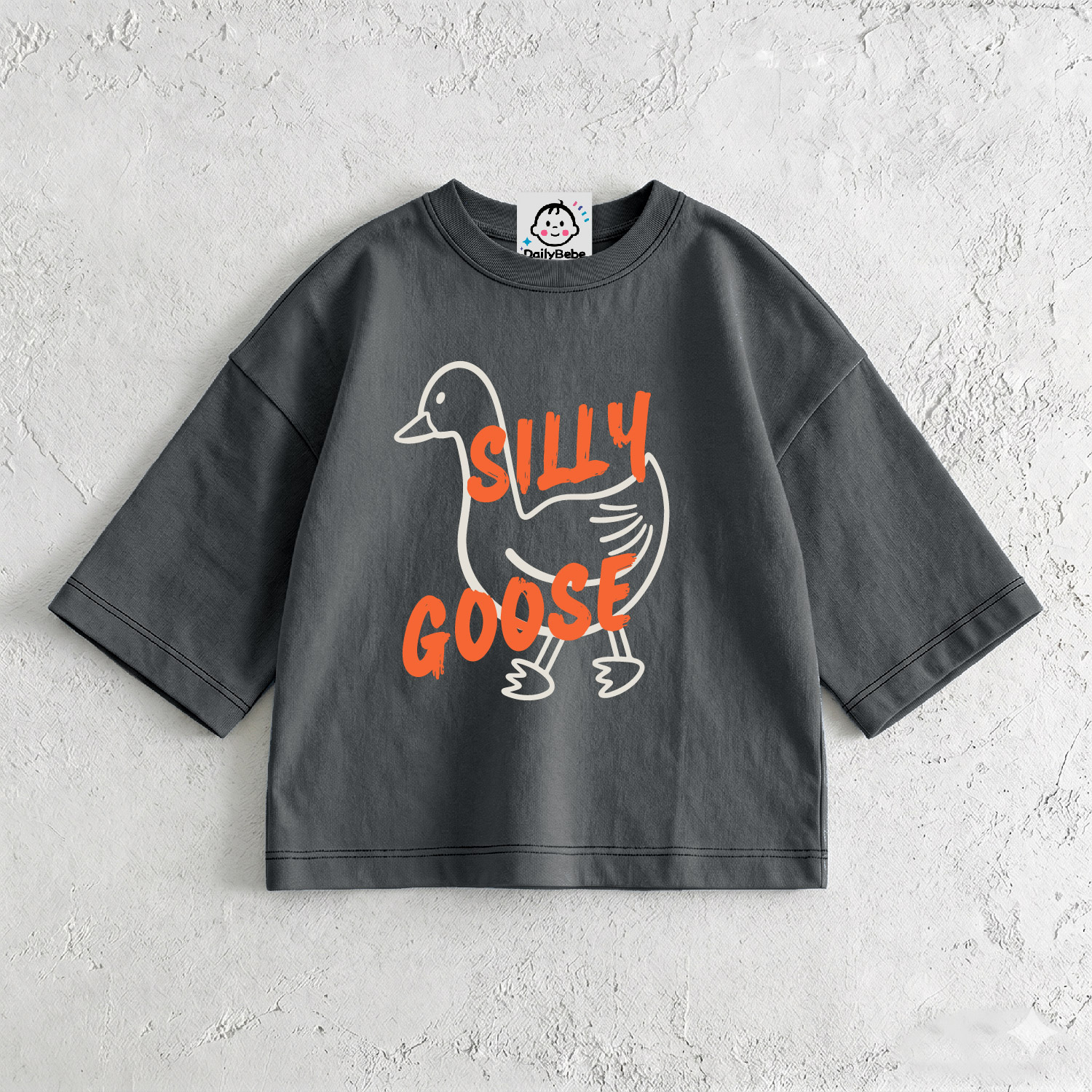 SILLY GOOSE Baby & Kids Grey T-Shirt (6M-12Y)