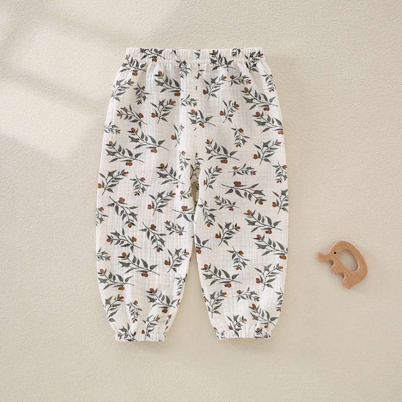 Baby Toddler Gauze Breathable Print Pants