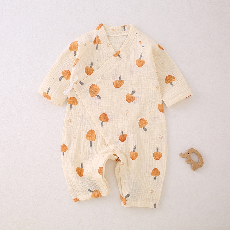 Baby Newborn Gauze Print Romper