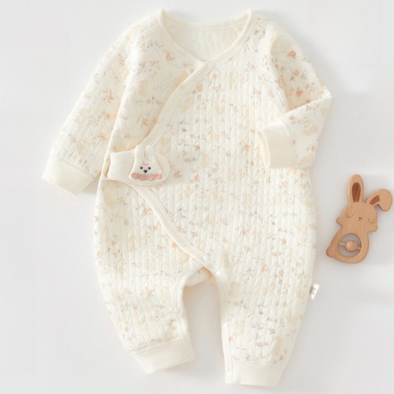 Baby Newborn Flower Rabbit Velcro Romper