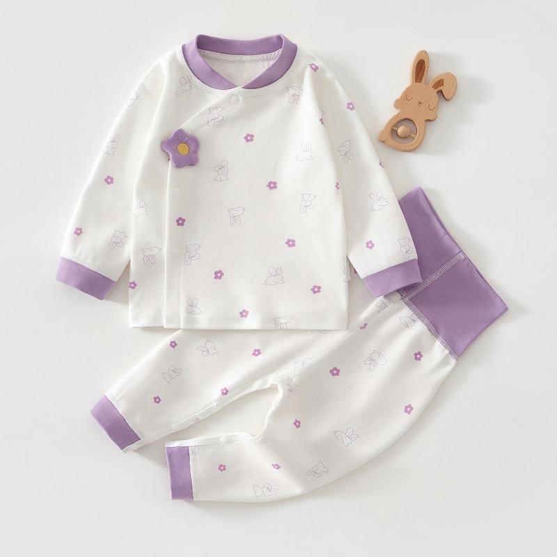 Baby Newborn Purple Flower Rabbit 2-Piece Set