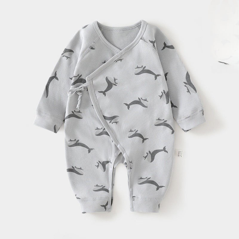 Baby Newborn Whale Lace Romper