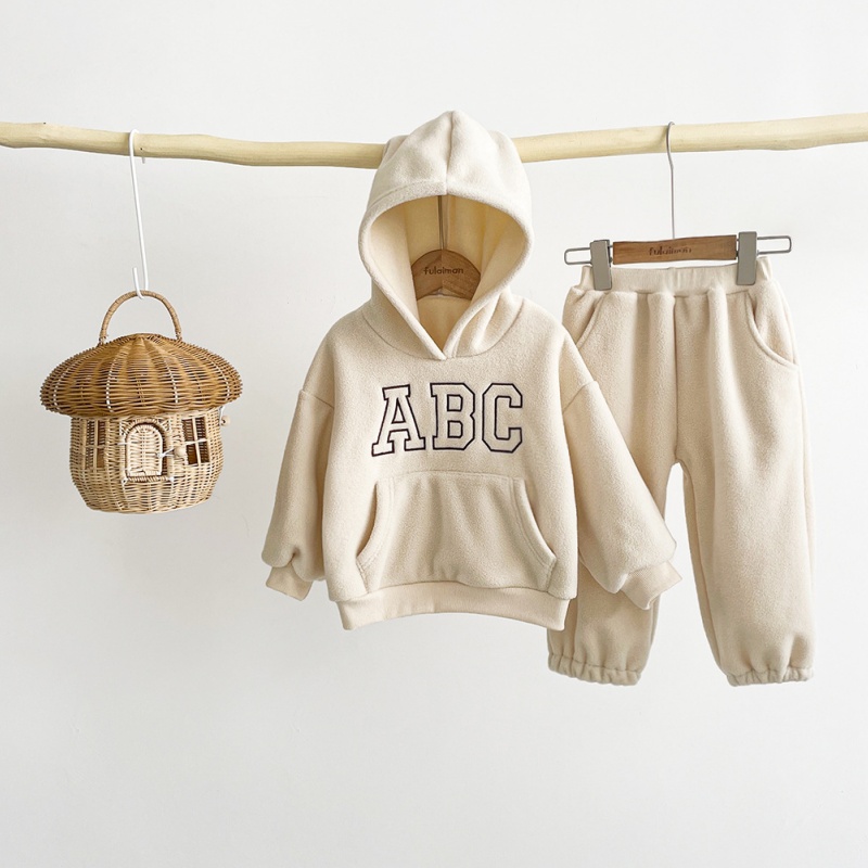 2-Piece Baby Toddler Letter Sweatshirt Set