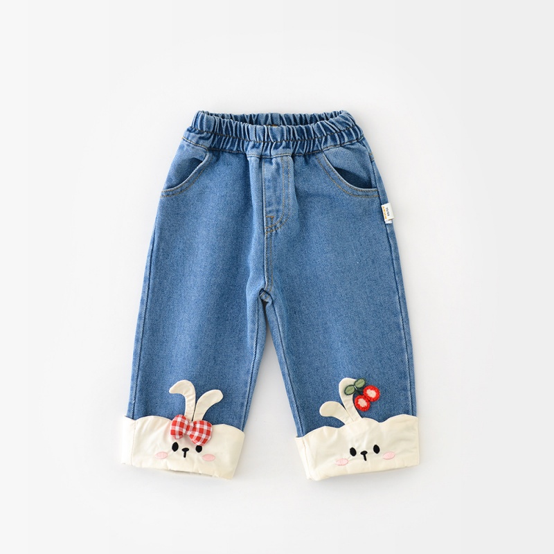 Baby Toddler Girl Rabbit Denim Straight Leg Pant