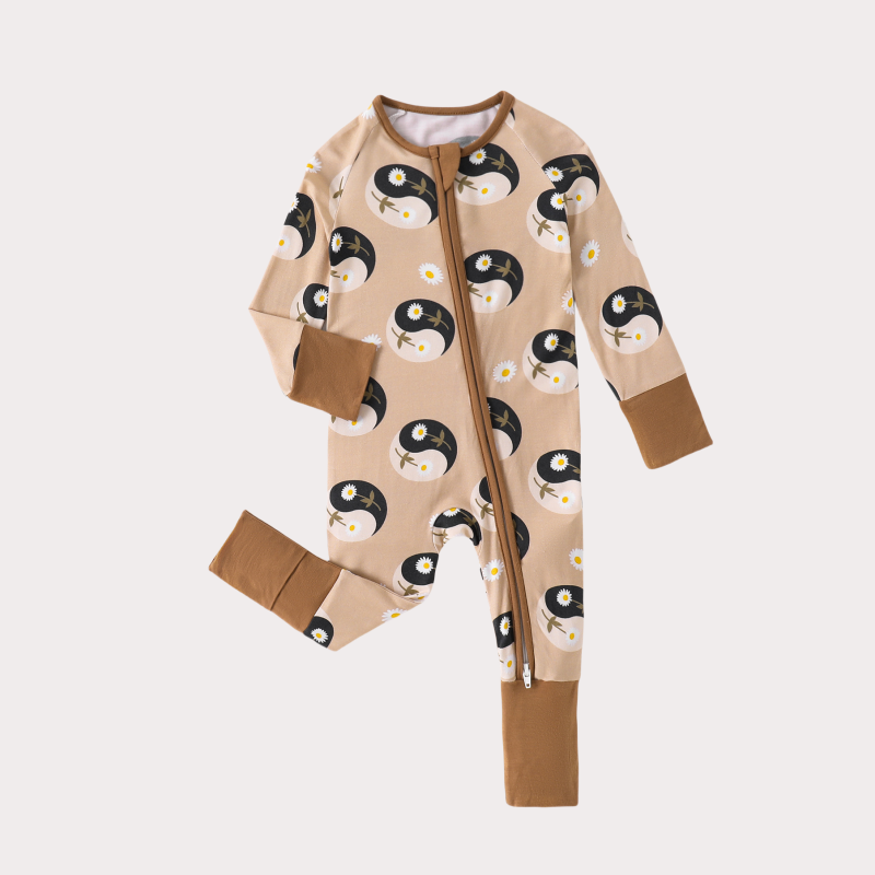 Baby Newborn Flower Full Print Foot Cover Romper