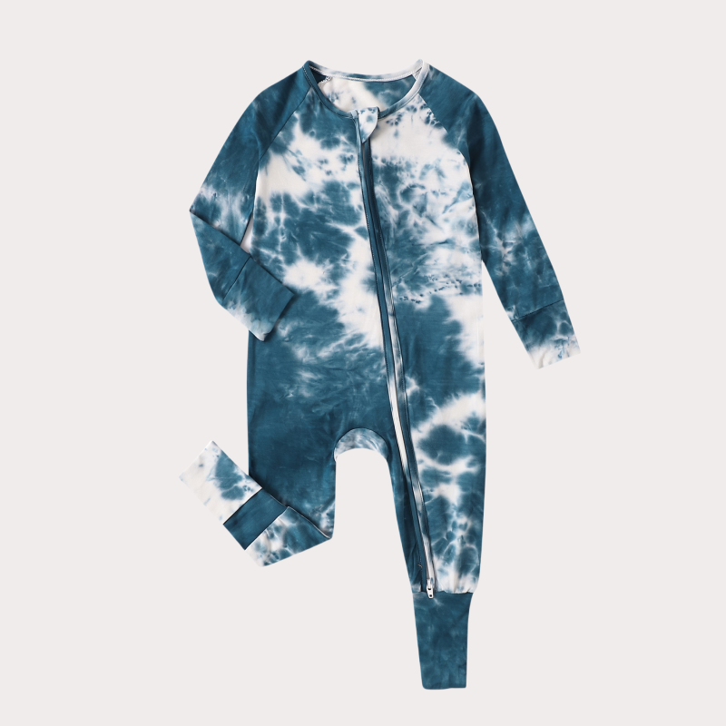Baby Tie-Dye Foot Cover Romper