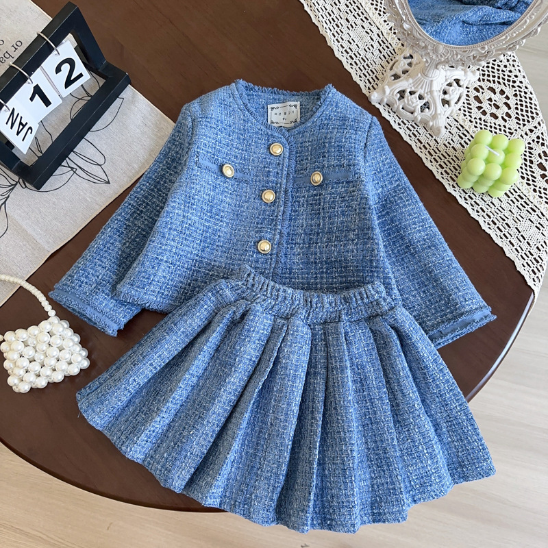 Baby Girl's Petite Chic Denim Skirt Set