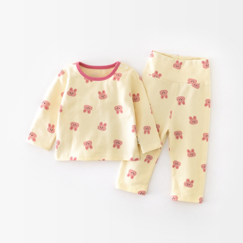 Baby Rabbit Head Print 2-Piece Set