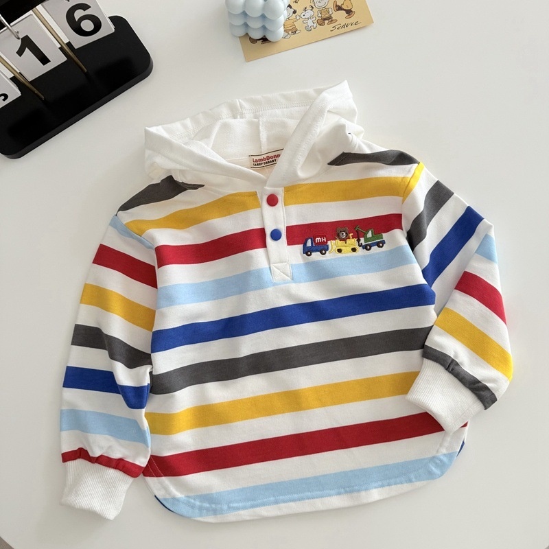 Baby Toddler Striped Polo Neck T-Shirt Top