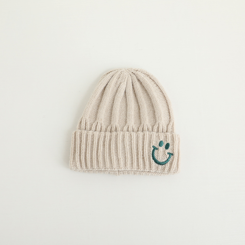 Baby Warm Smiley Solid Color Hat