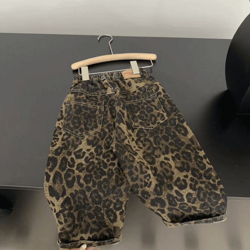 Baby Toddler Leopard Print Denim Pant