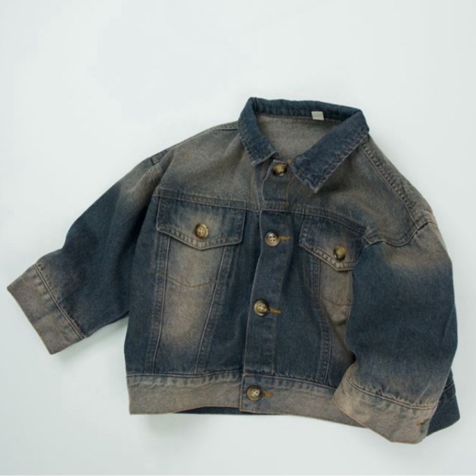 Toddler Vintage Casual Denim Jacke
