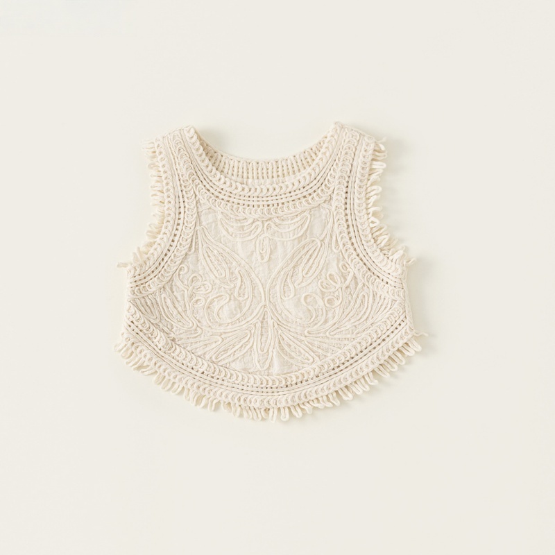 Kids Girl Knitted Vest and Jeans 2-Piece Set