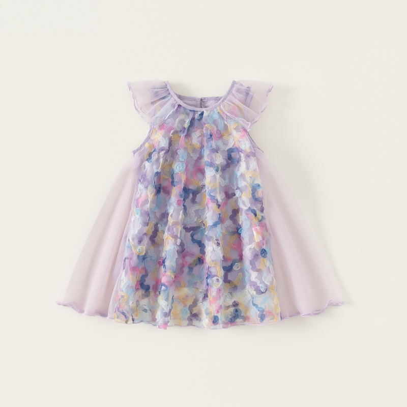 Baby Toddler Girls Purple Mesh Dress