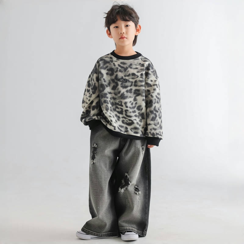 Kids' Boy Leopard Print Sweatshirt