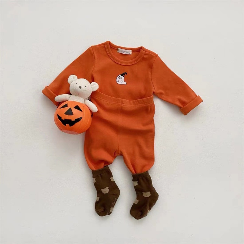2-Piece Baby Halloween Spooky Ghost Print Set