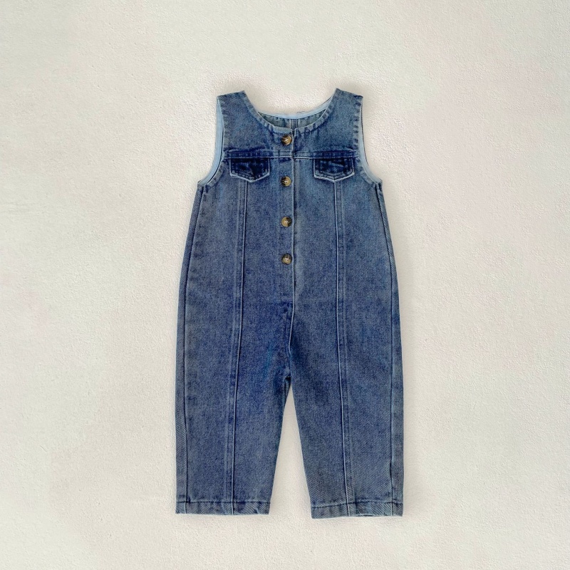 Baby Sleeveless Denim Overalls 