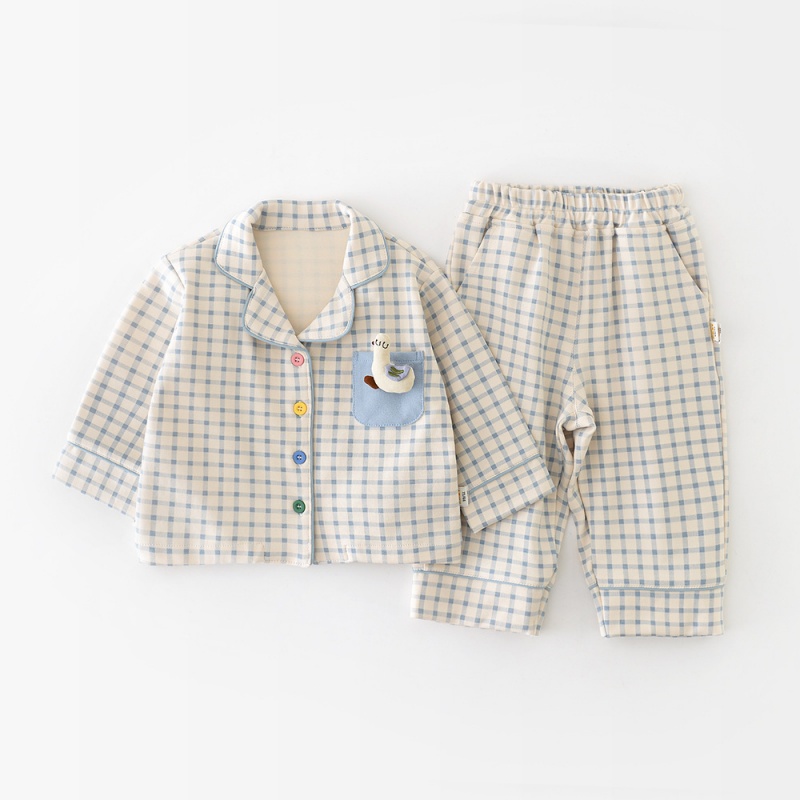 2-piece baby plaid pajama set