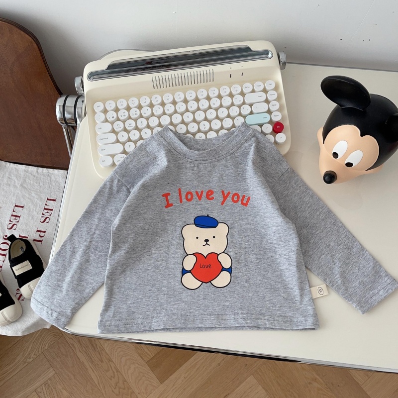 I LOVE YOU Baby Toddler Letter Print Striped T-Shirt Top