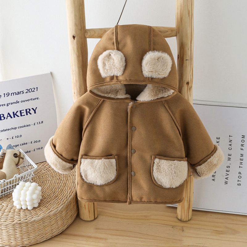 Baby Toddler Brown Padded Warm Outerwear