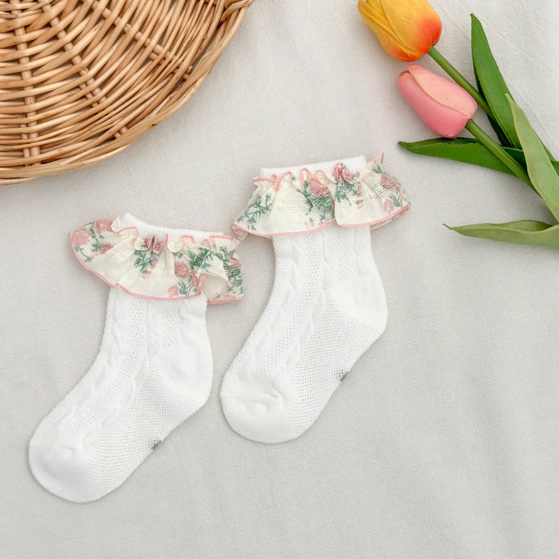 Baby Toddler Girls Lace Mesh Breathable Socks
