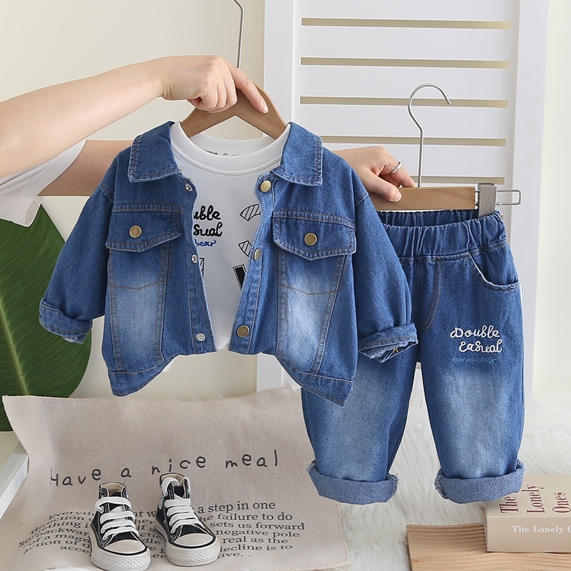 3-Piece Baby Toddler Gradient Denim Set